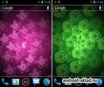 Neon Flower Pro - живые обои с узорами для Android