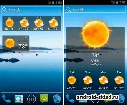 Weatherlove - четыре набора виджетов для Android