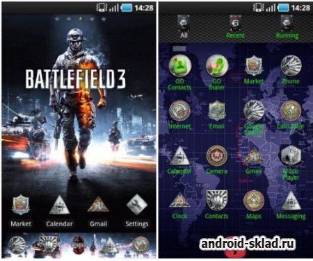 Battlefield 3 - тема знаменитой игры для GO Launcher EX