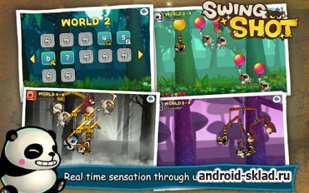 Swing Shot - комическая аркада с обезьянами для Android
