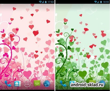 Сердце и Чувство - романтические живые обои для Android