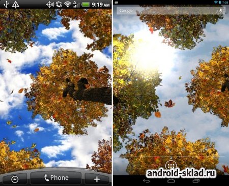 Falling Leaves - живые обои с падающими листьями для Android