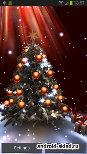 Christmas Tree 3D - живые обои с ёлкой для Android