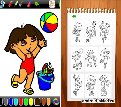 Coloring Dora - раскраска с Дашей Следопытом для Android