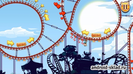Nutty Fluffies Rollercoaster - американские горки на Android