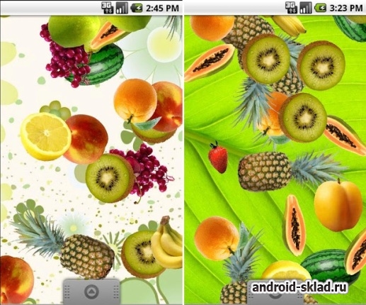 Falling Fruit - живые обои с летающими фруктами на Android