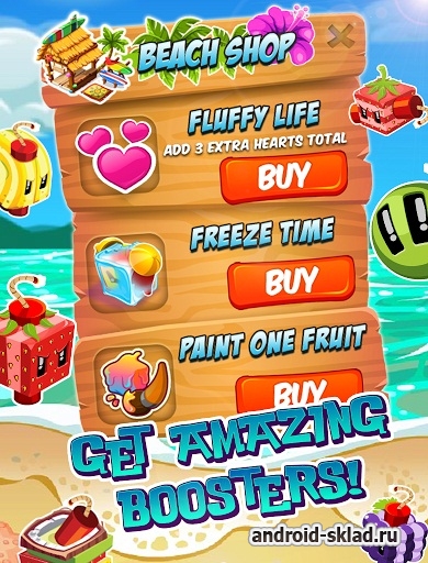 Juice Cubes - мир фруктовых ломтиков на Android