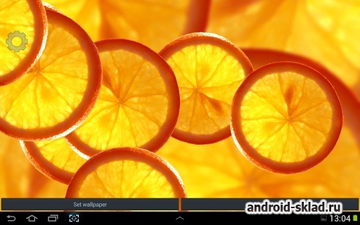 Galaxy S4 Orange - живые обои с апельсинами для Android