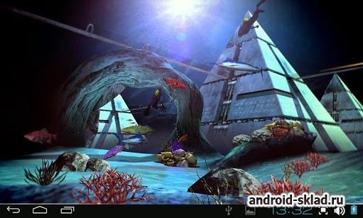 Atlantis 3D - живые обои с морскими обитателями
