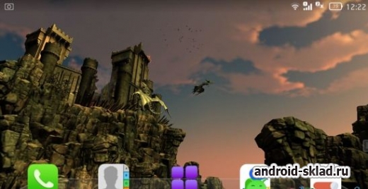 Dragon Strike - живые обои с летающими драконами на Android