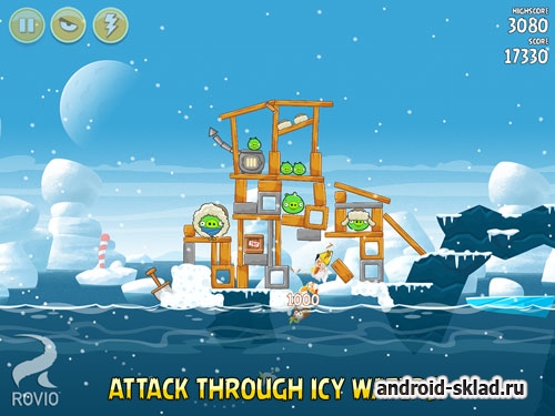 Angry Birds Season Arctic Eggspedition - птички со свинками в Арктике