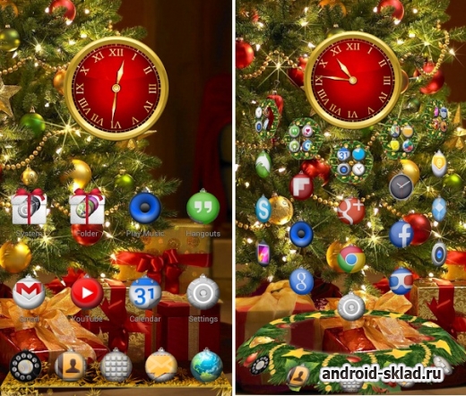 Christmas Premium - новогодняя тема для Next Launcher 3D