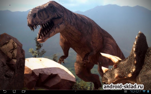 Dinosaurs 3D Pro LWP - динозавры на обоях
