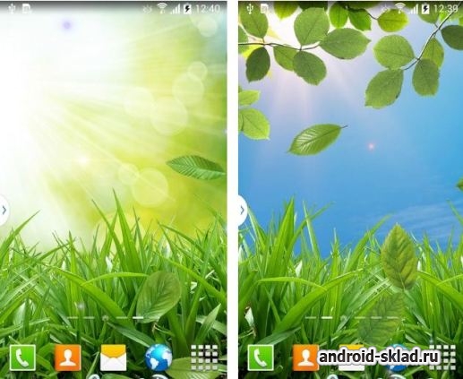 Весенние живые обои с солнечными пейзажами на Android