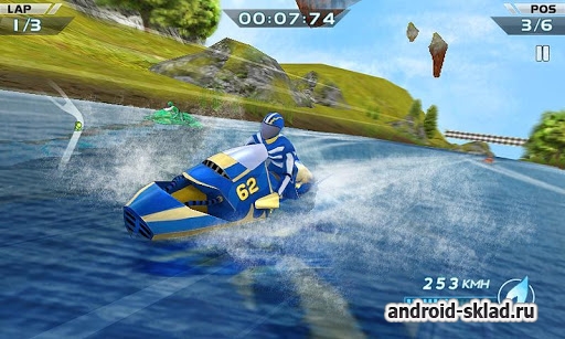 PowerBoat 3D - гонки по водной поверхности на мотоциклах