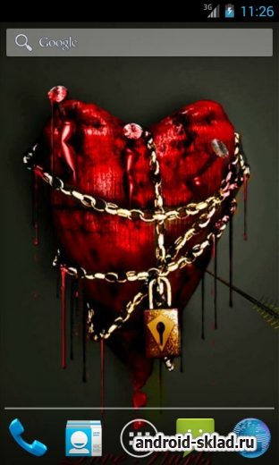 Heart in chains Live Wallpaper - сердце на обоях
