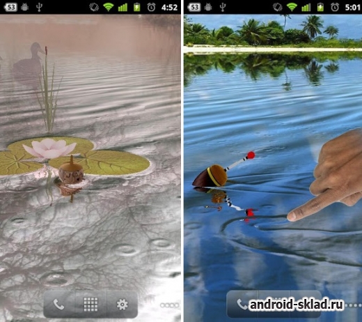 Fishing Float - живые обои с рыбалкой для Android