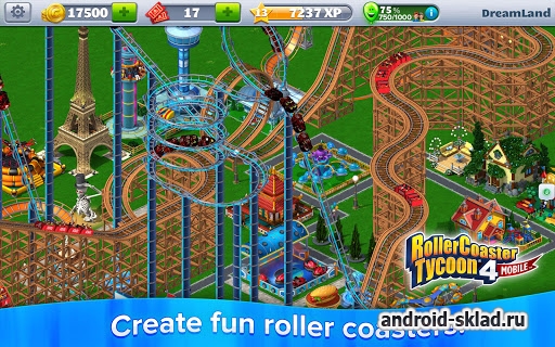 RollerCoaster Tycoon 4 Mobile - парк атракционов