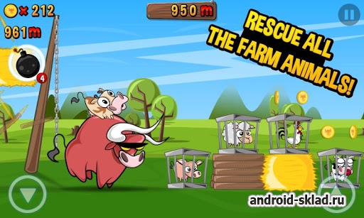 Run Cow Run - веселый раннер с коровой для Android Run Cow Run - веселый раннер с коровой для Android