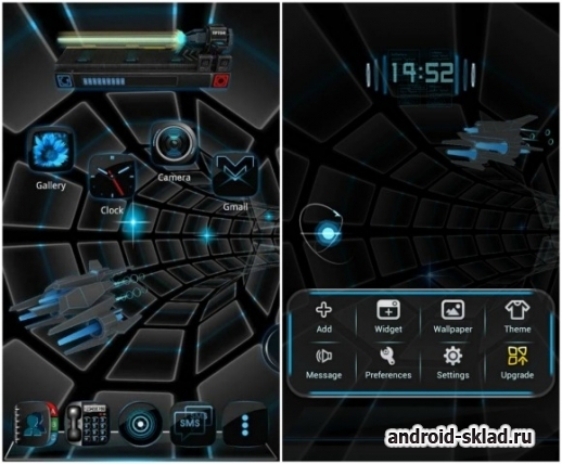 Time Battle - тема с визуальными эффектами для Next Launcher 3D