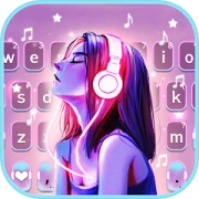 Скачать Neon Music Girl Theme на андроид