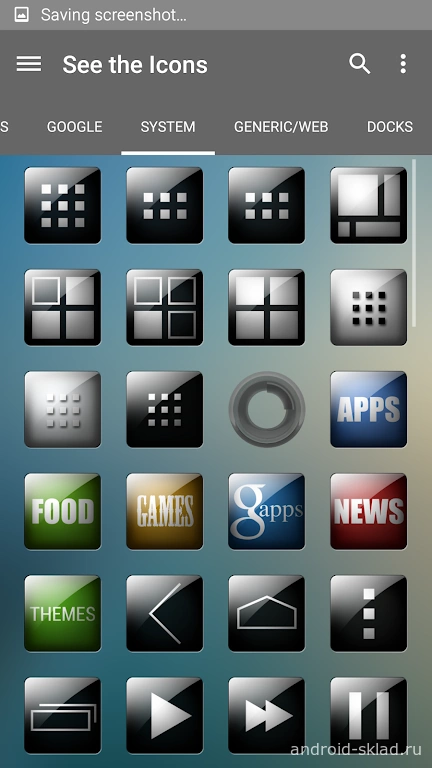 Скриншот Tinted Glass Icon Pack №2