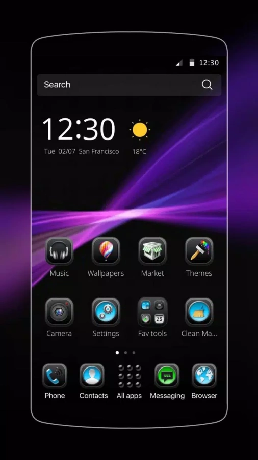 Скриншот Black Fusion Theme №1