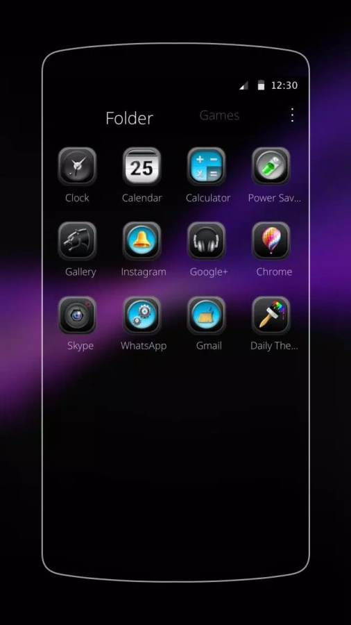 Скриншот Black Fusion Theme №3
