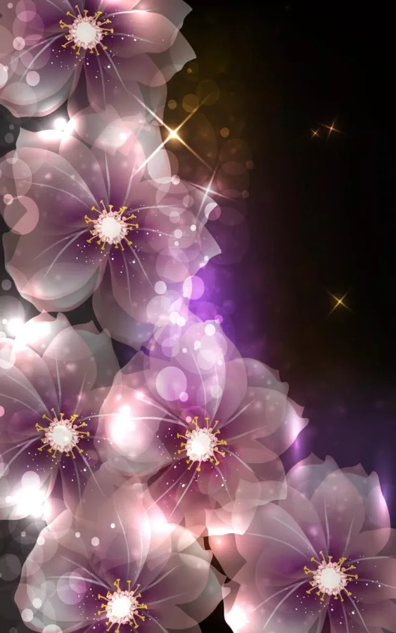 Скриншот Glowing Flowers Live Wallpaper №1