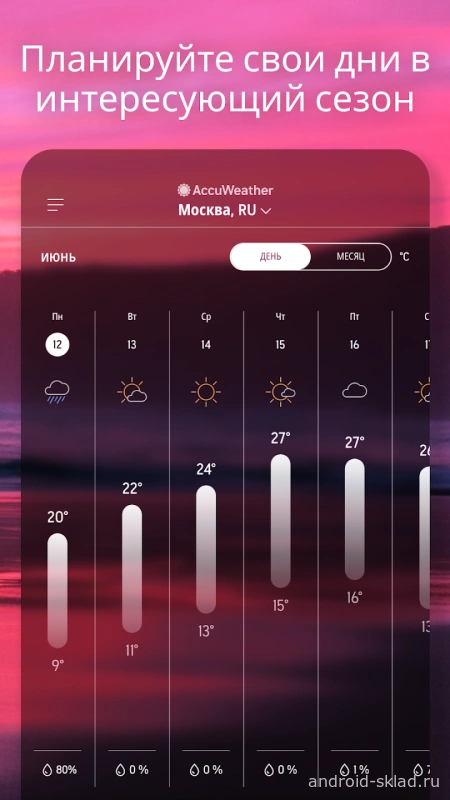 Скриншот AccuWeather прогноз погоды №5