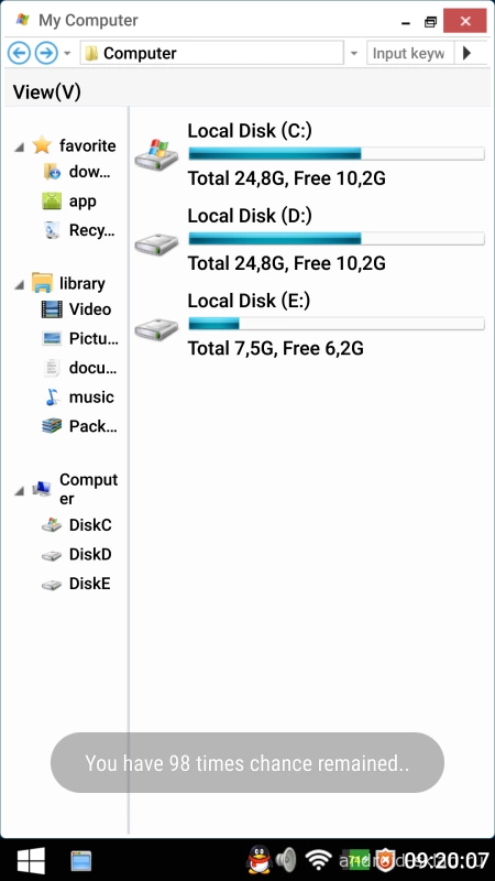 Скриншот Android Windows 7 №3