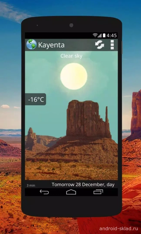 Скриншот Animated Weather Widget, Clock №3
