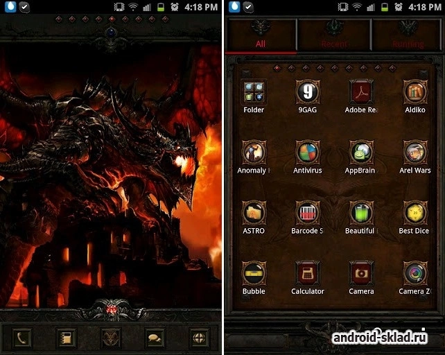 Скриншот Diablo Dungeon Theme №1