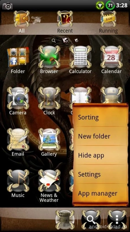 Скриншот Dragon Theme №2