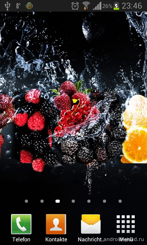Скриншот Фрукты в воде живые обои №2