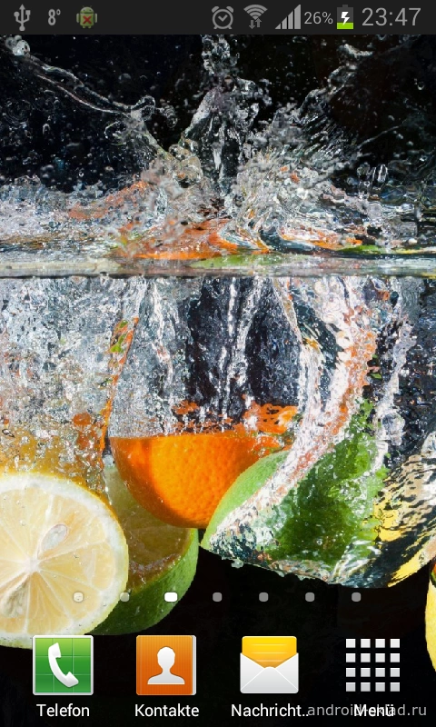Скриншот Фрукты в воде живые обои №3