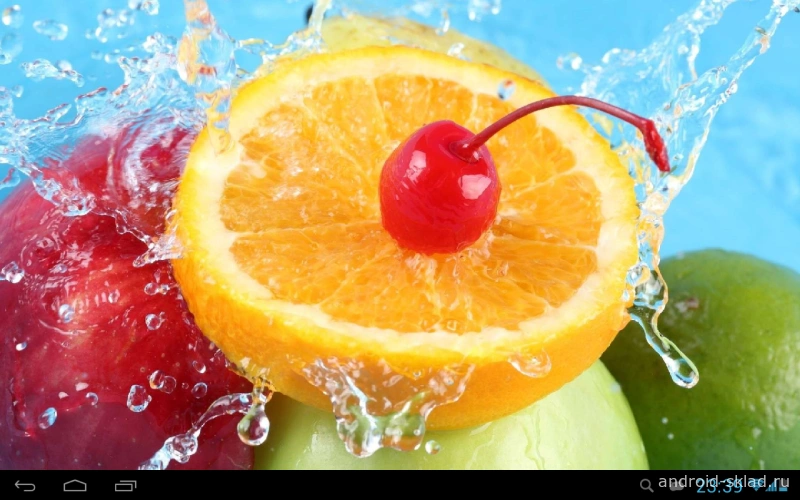 Скриншот Фрукты в воде живые обои №5