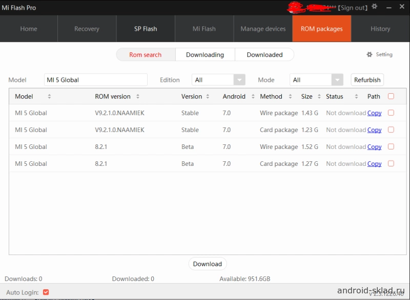 Скриншот Mi Flash Pro №2