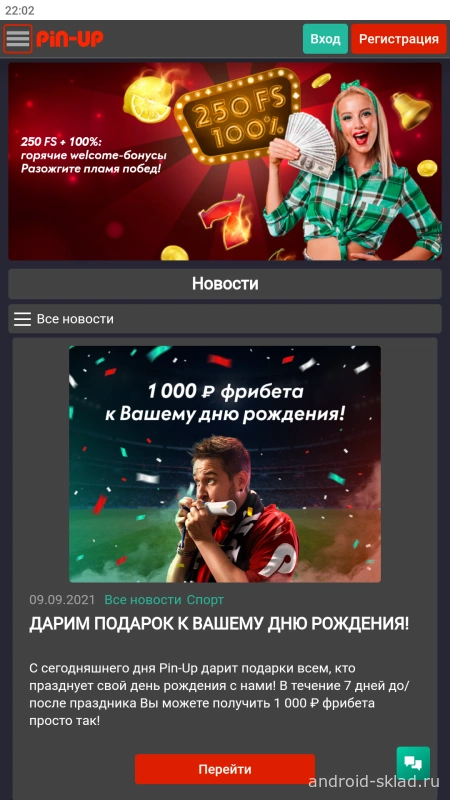 Скриншот Pin Up на Андроид №4