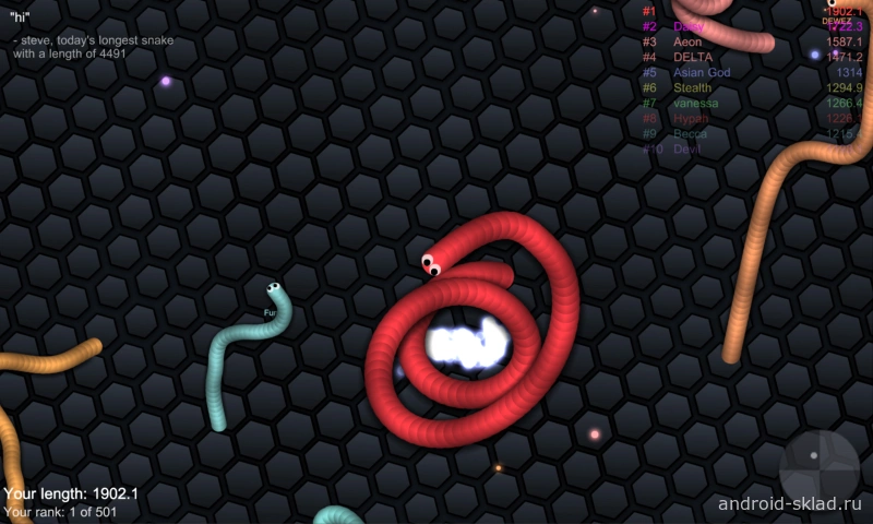 Скриншот Slither.io (Слизарио) №5