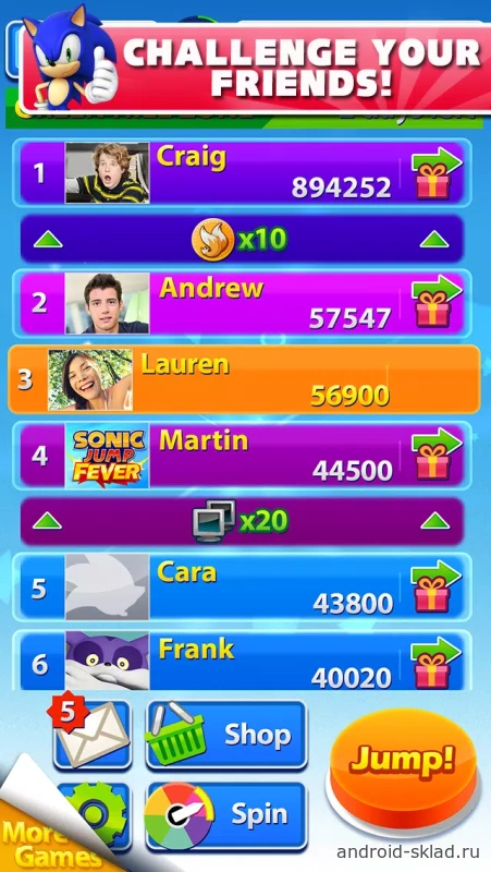 Скриншот Sonic Jump Fever №4