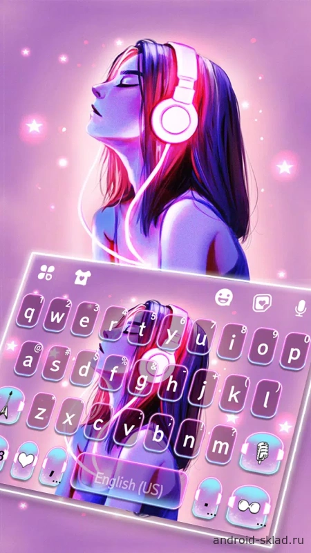 Скриншот Neon Music Girl Theme №1