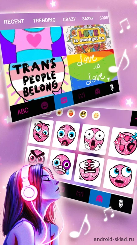 Скриншот Neon Music Girl Theme №4