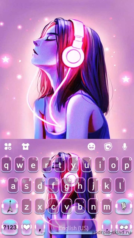 Скриншот Neon Music Girl Theme №5