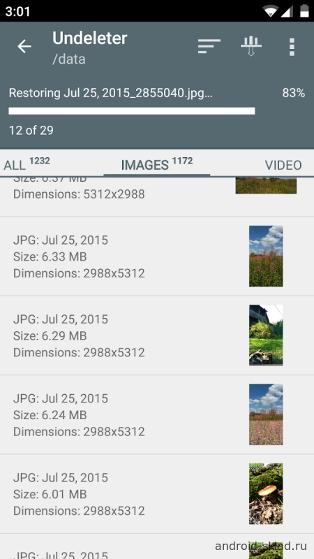 Скриншот Undeleter №3