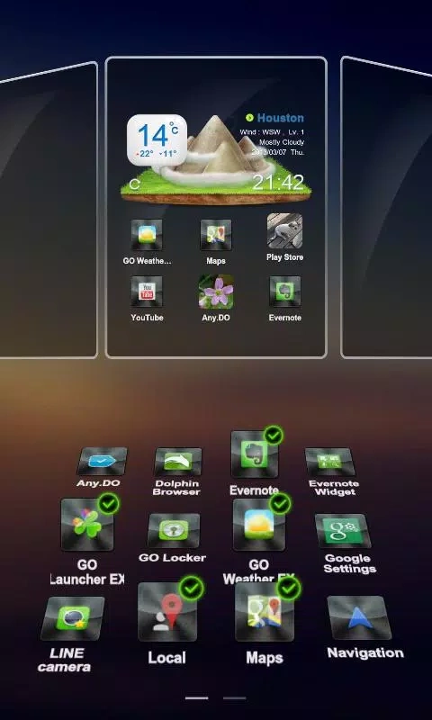 Скриншот Drock Next Launcher 3D Theme №5