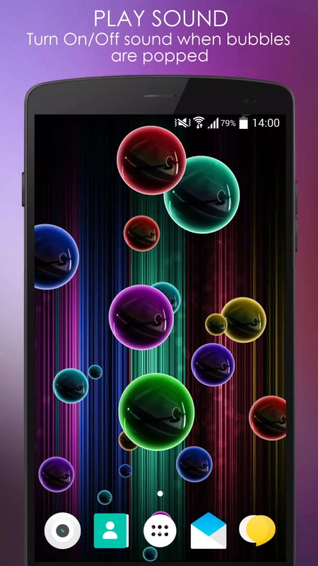 Скриншот Neon Bubble Live Wallpaper №1