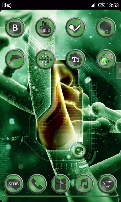 Скриншот Next Launcher Bio Green Theme №2