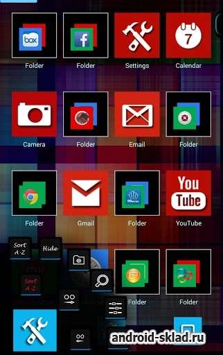 Скриншот W8Tiles Next Launcher 3D Theme №1
