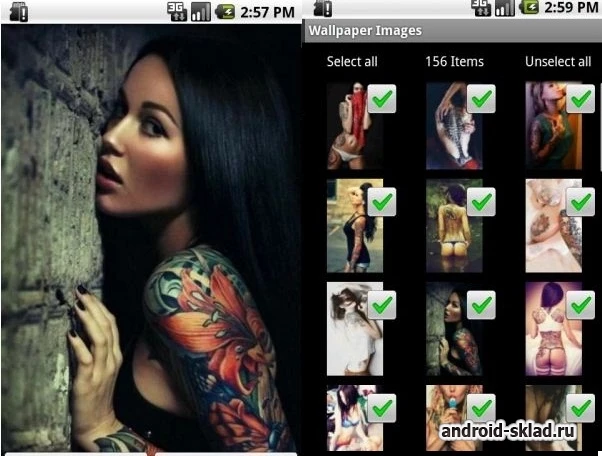 Скриншот Tattooed Girls HD Live Wallpapers №1